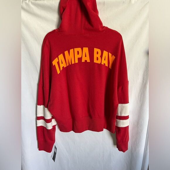 Junk Food Tampa Bay Buccaneers Women's Red/White Sideline Stripe Hoodie NWT XXL - Picture 6 of 6